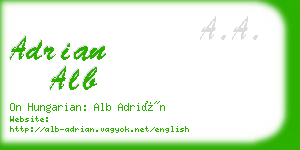 adrian alb business card